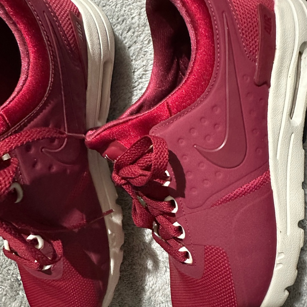 Nike Burgundy and White Sneakers